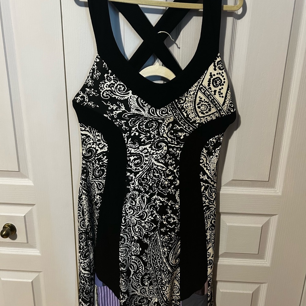 Black and White Paisley Dress
